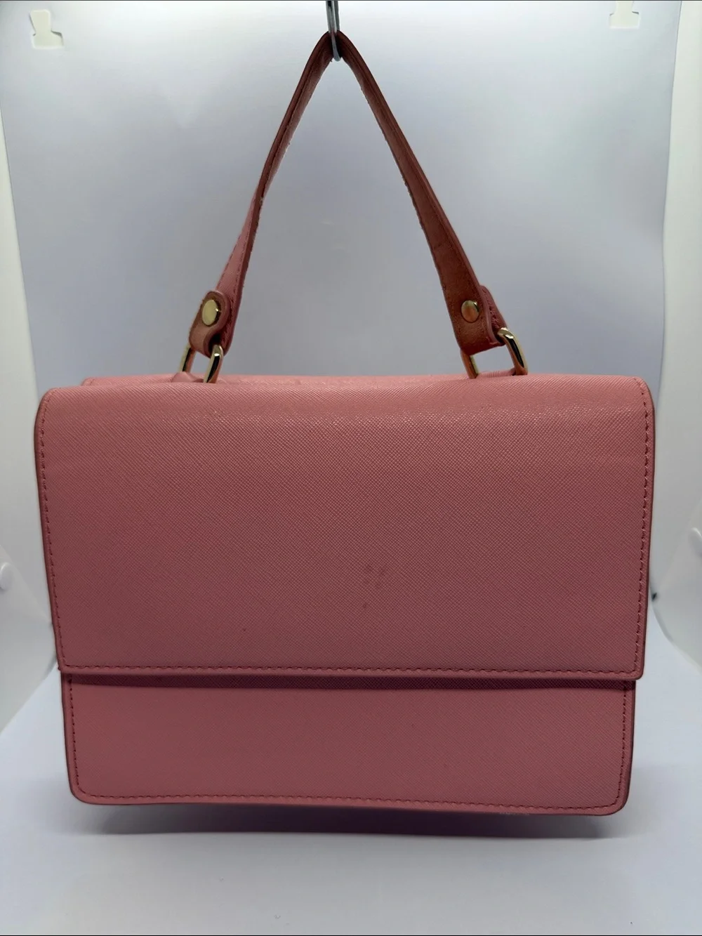 Neiman Marcus Rose Pink Top-Handle Satchel